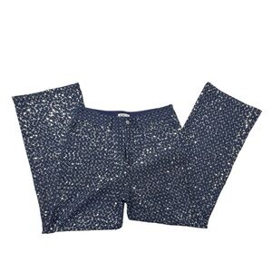 KIWI Navy Blue/Sequin Pants Wide Leg Women's Large